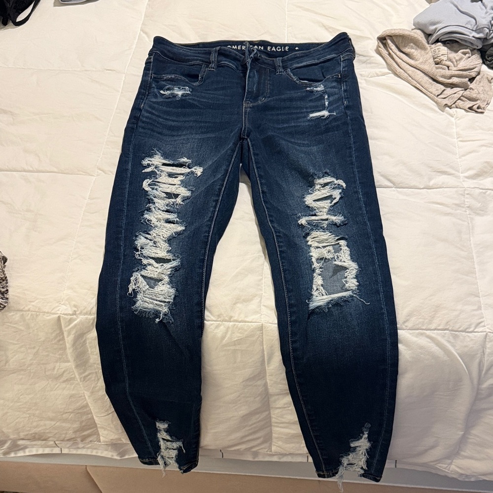 American Eagle Outfitters Women's Dark Blue jegging Jeans